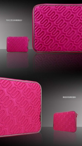 Чехол для MacBook 15.4", "Лого" (цвет - красно-розовый)