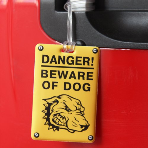 Бирка на багаж "Осторожно, злая собака!"