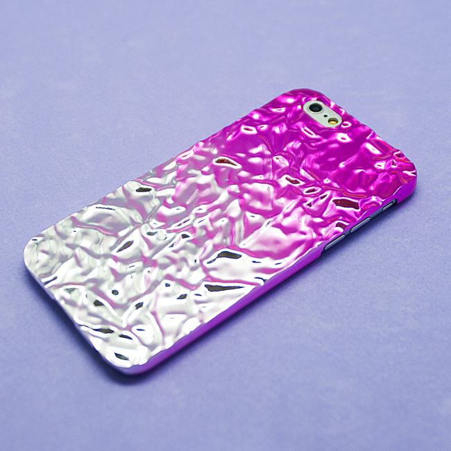 Чехол для iPhone 6/6s "Фольга" (розовый градиент)