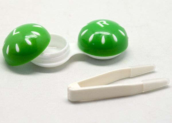 Контейнер для контактных линз "Strokes" (зеленый)