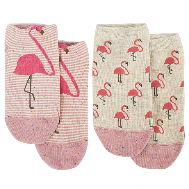 Носки короткие "Фламинго" (2 пары, розовые)