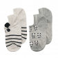 Носки короткие "Панды" (2 пары, серые)