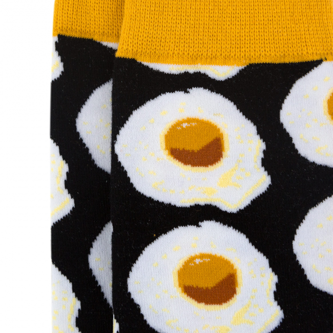 Носки "Яичница с тостами" (желто-черные)