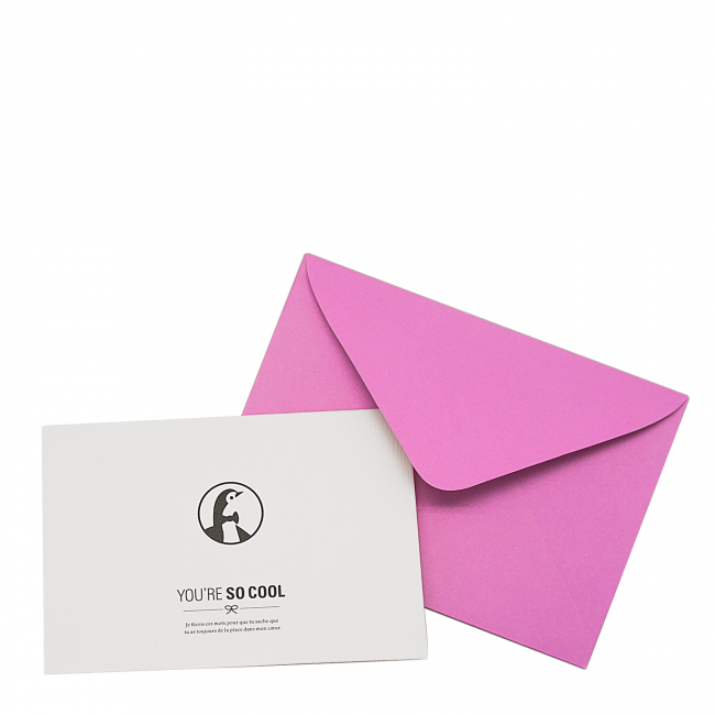 Поздравительный конверт с карточкой (розовый)