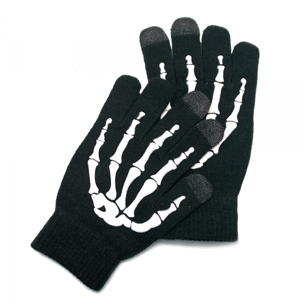 Сенсорные перчатки "Bones" (черные)