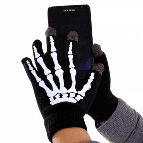 Сенсорные перчатки "Bones" (черные)
