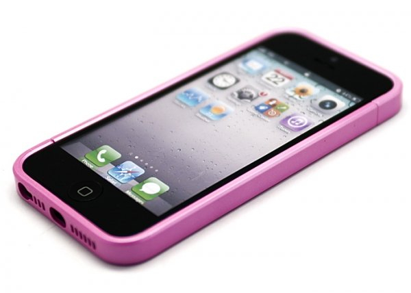 Бампер для iPhone 5/5s "Spigen" (розовый)