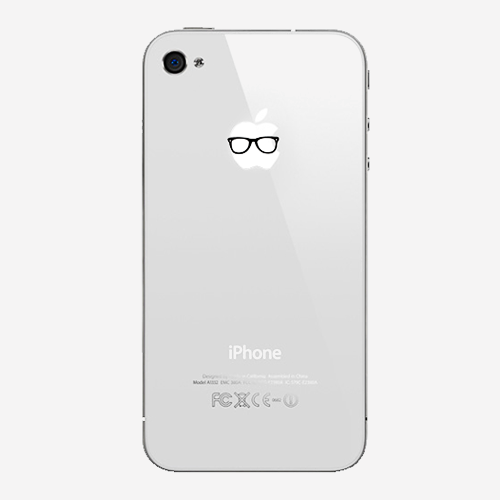 Наклейка для iPhone 4/4S/5 "Glasses"