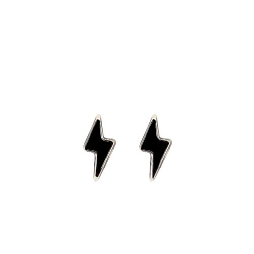 Сережки магнитные "Lightning" (черные)