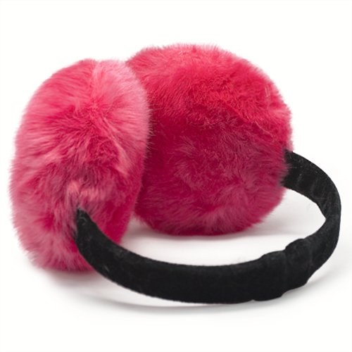 Теплые наушники "Fur" (ярко-розовые)