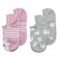 Носки короткие "Котики" (2 пары, серо-розовые)