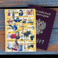 Обложка для паспорта "Русский словарь" (цветная)