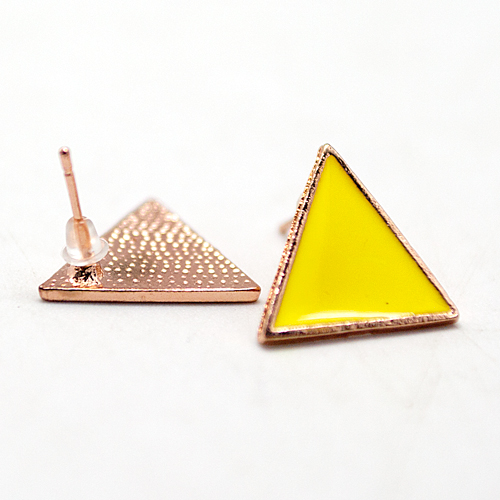 Серьги-гвоздики "Triangle" (черные)