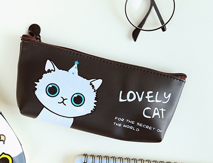 Пенал "Lovely cat" черный