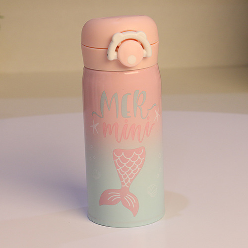 Термос "Mermaids" (мятный снизу)