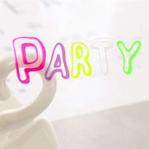 Наклейки прозрачные "Party"