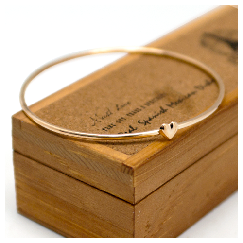 Браслет "Pretty with heart" (золотой)