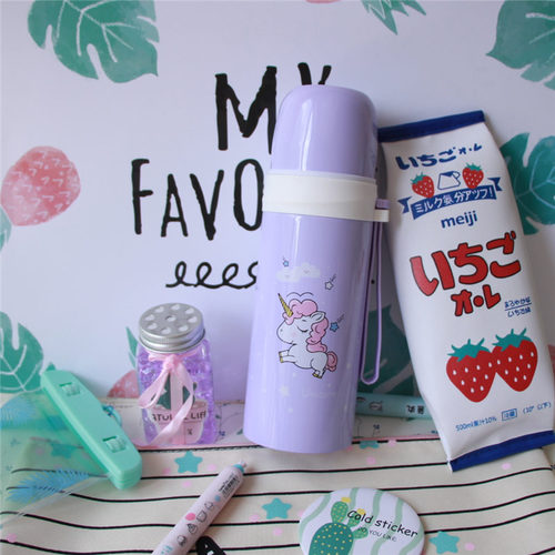 Термос "Единорожка" (фиолетовый)