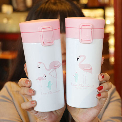 Термостакан "Фламинго и кактус"