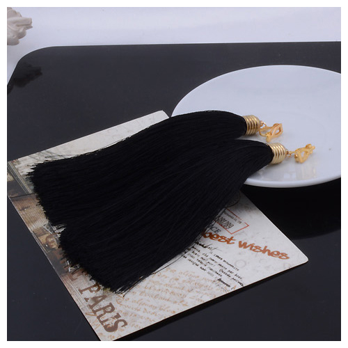 Серьги "Tassel" (черные)