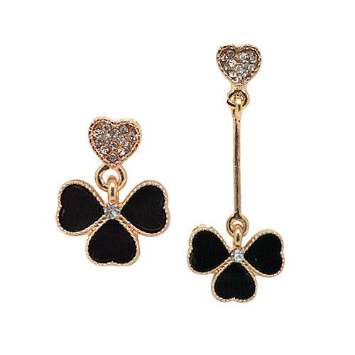 Серьги "Shamrock" (черные)