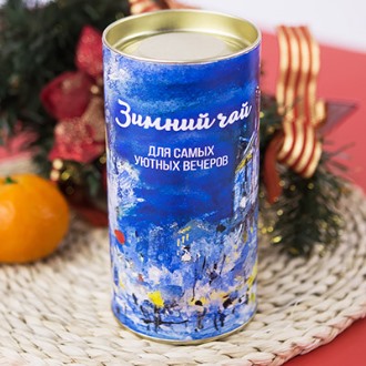 Зимний чай в синей банке от Kawaii Factory