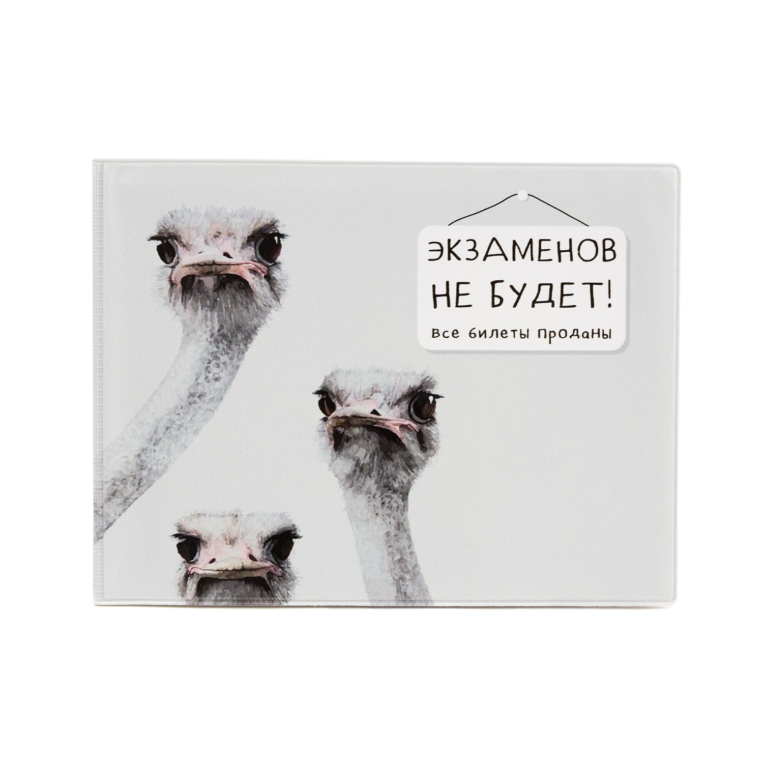 Обложка на зачетную книжку "Страусы"