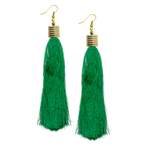 Серьги "Tassel" (зеленые)