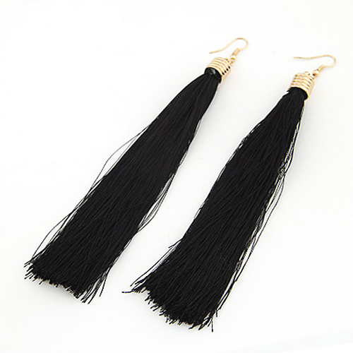 Серьги "Tassel" (черные)