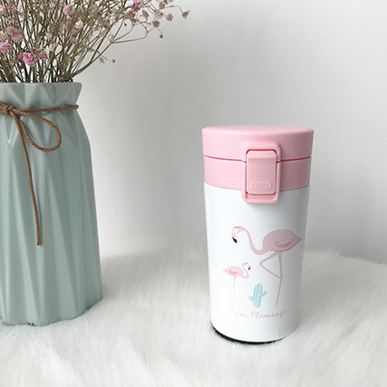 Термостакан "Фламинго и кактус"