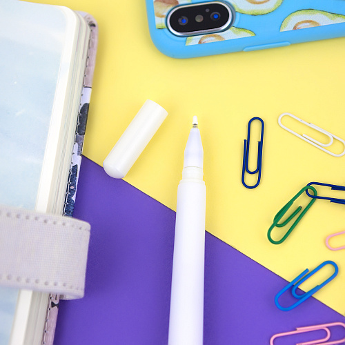 Ручка "Uni" (серая с розовым)