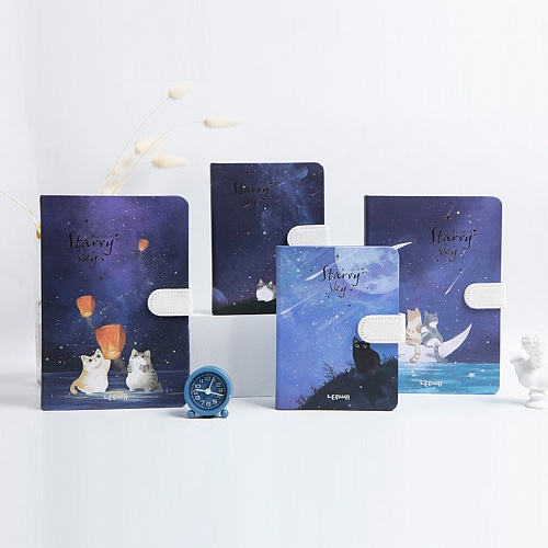 Блокнот "Starry sky" (черный кот)