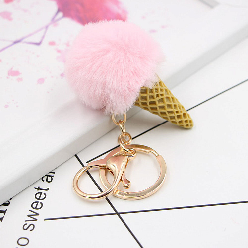 Брелок "Рожок мороженого" (розовый)