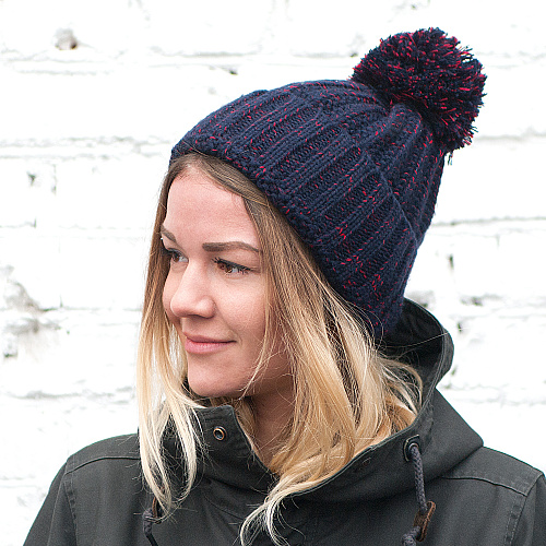 Шапка "Однотонная" (темно-фиолетовая)