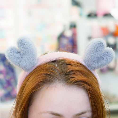 Ободок-повязка "Олененок" (розовый)