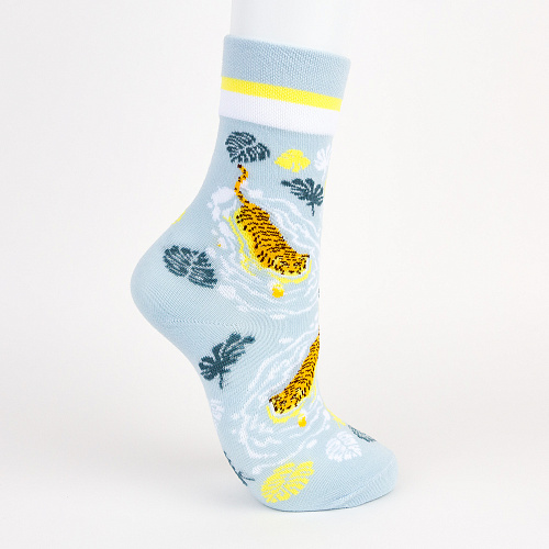 Носки "Тигры в воде", разм.35-39
