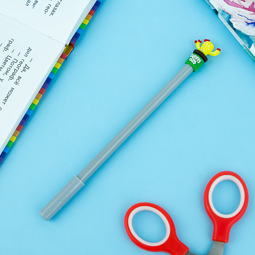 Ручка "Кактусы мини" (серая)