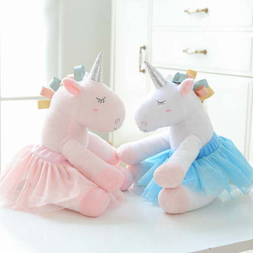 Игрушка-подушка "Единорожка в юбочке" (розовый)