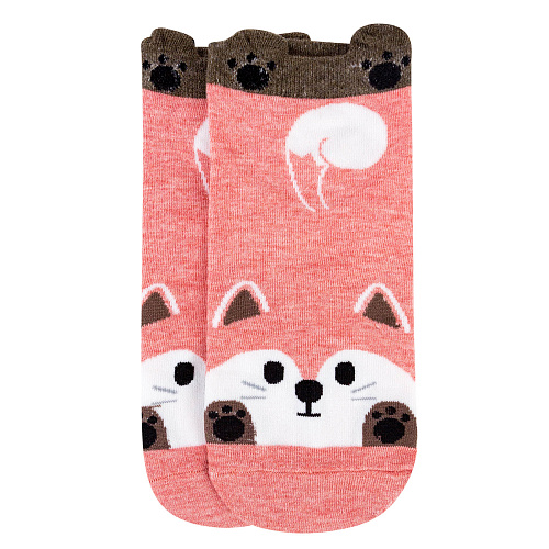 Носки короткие "Собачка" (розовые)