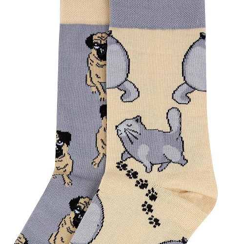 Носки "Коты против собак", разм.40-45