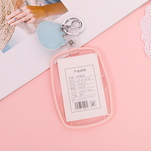 Брелок-кардхолдер с карабином "Свинка розовая"