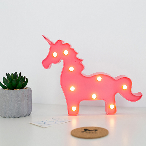 Ночник "Единорог" (розовый)