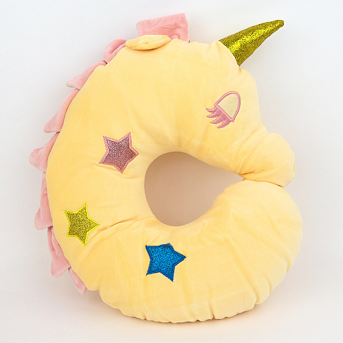 Подушка для путешествий "Единорог" (желтый)