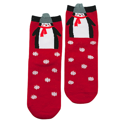 Носки "Новогодние" (красные)