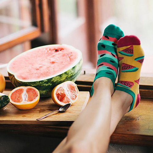 Носки короткие "Арбузики"