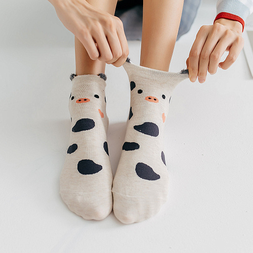 Носки "Зверушки" (черно-белые)