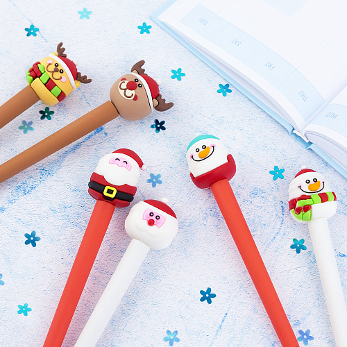 Ручка "Новый год" олень в шарфе