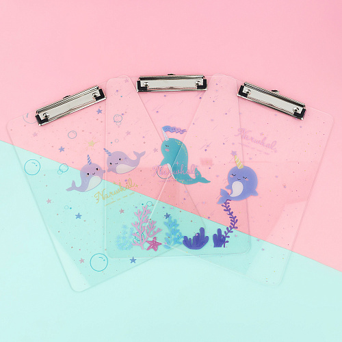 Папка-планшет "Прозрачный" (нарвал)