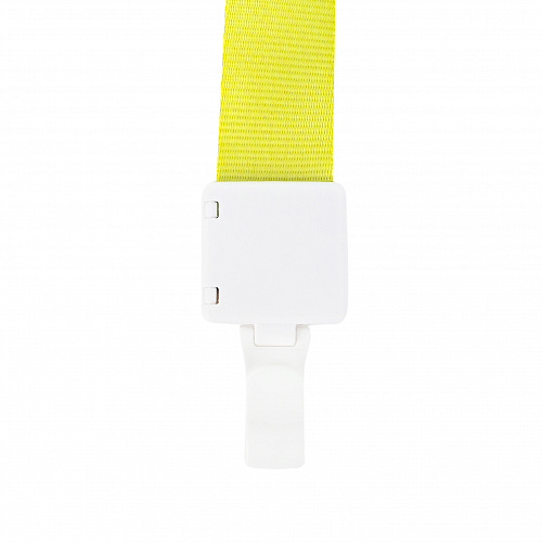 Шнурок для бейджей с пластиковым карабином (желтый)