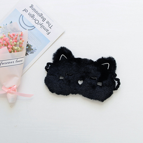 Маска для сна "Черный котик"